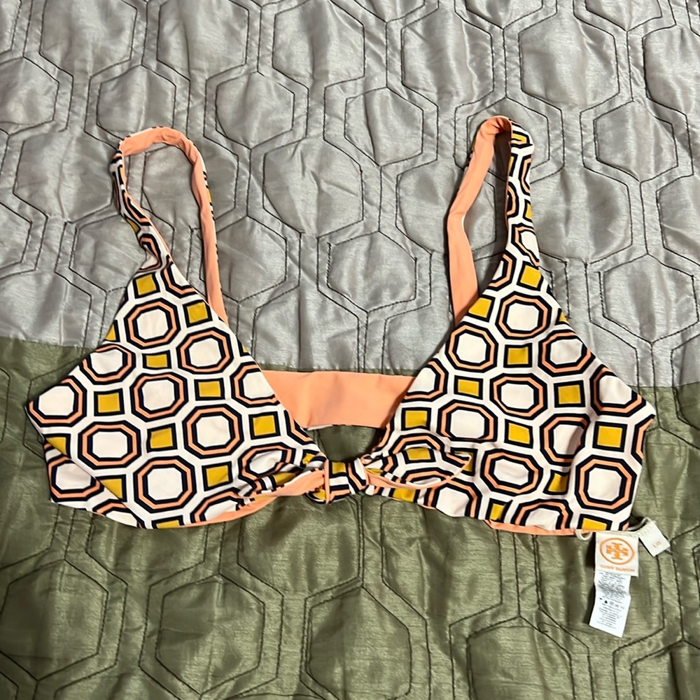 Tory Burch Geo Octagon Square bikini top size L